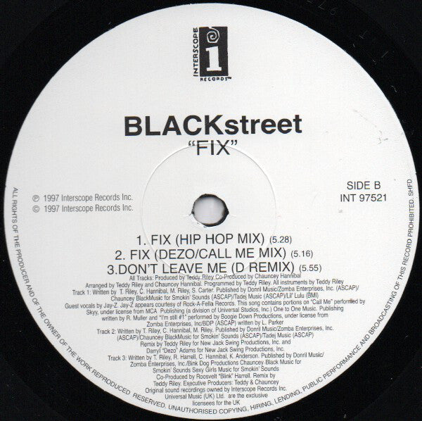 Blackstreet : Fix (12")