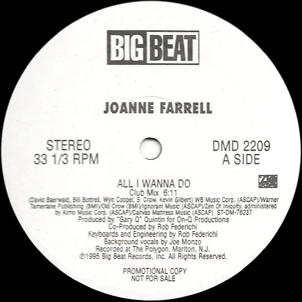 Joanne Farrell : All I Wanna Do (12", Promo)