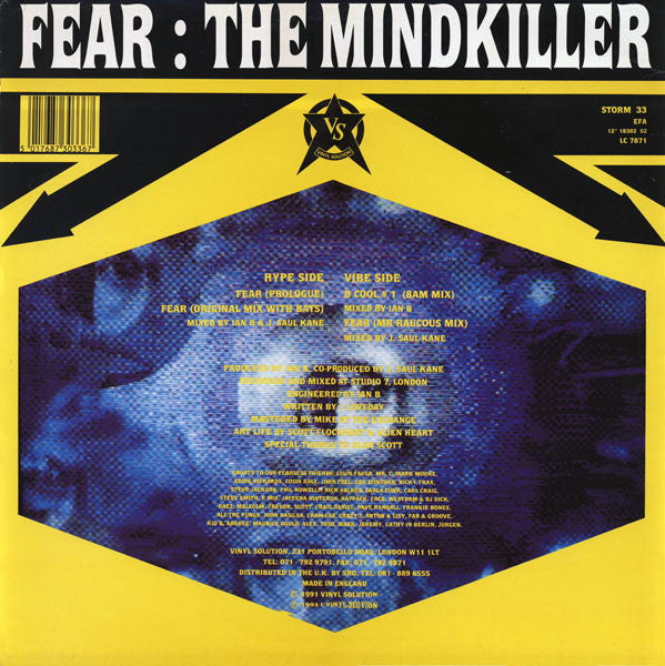 Eon : Fear : The Mindkiller (12")