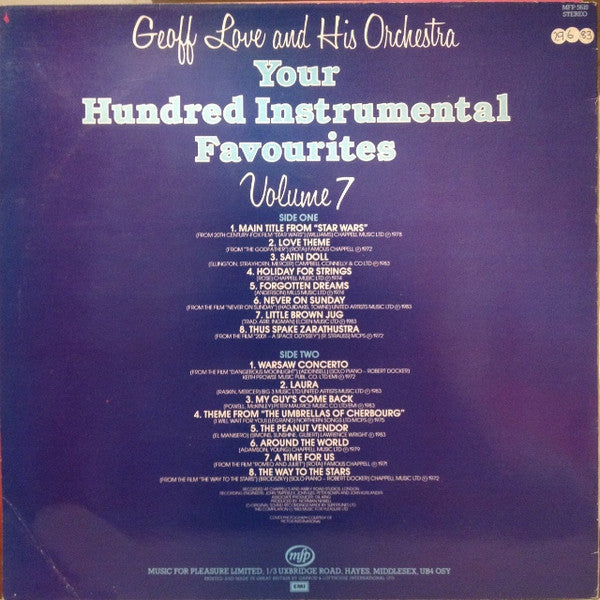 Geoff Love And His Orchestra* : Your Hundred Instrumental Favourites Volume 7 (LP, Album, Comp)