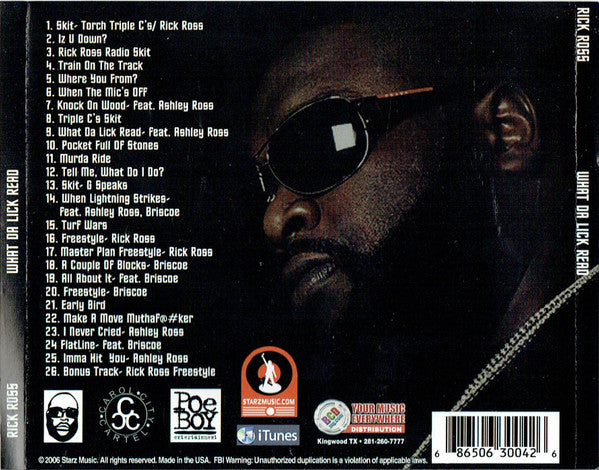 Rick Ross : What Da Lick Read (The Official Mixtape) (CD, Mixed, Mixtape)