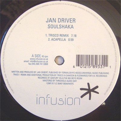 Jan Driver : Soulshaka (12")