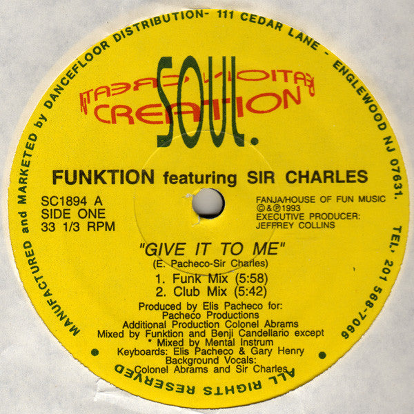 Funktion Featuring Sir Charles : Give It To Me (12")