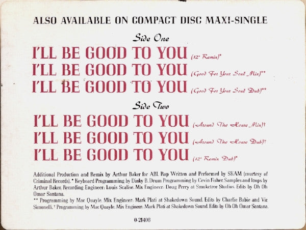 Quincy Jones Featuring Ray Charles And Chaka Khan : I'll Be Good To You (12", Maxi)