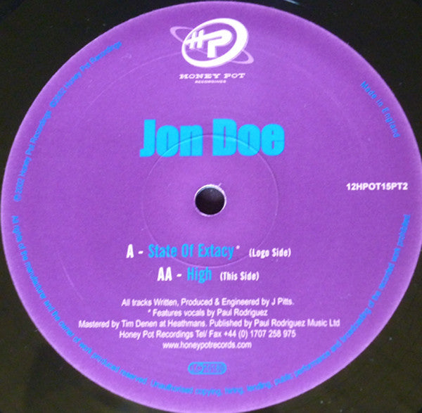 Jon Doe : State Of Extacy / High (12", 2/2)