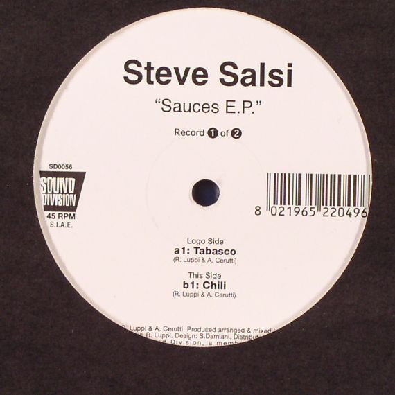 Steve Salsi : Sauces E.P. (12", EP, 1 o)