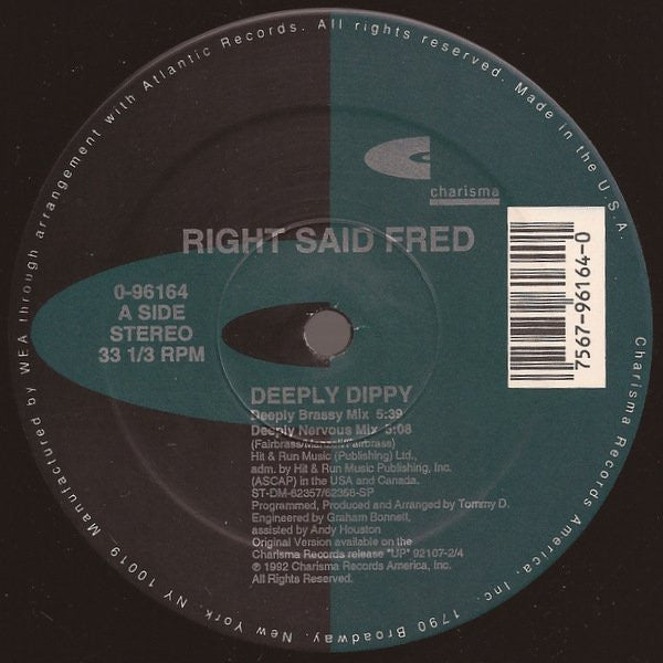 Right Said Fred : Deeply Dippy (12")