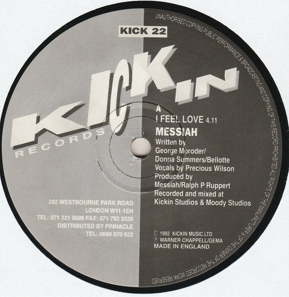 Messiah : I Feel Love (12")