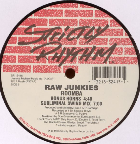 Raw Junkies : Roomba (12")