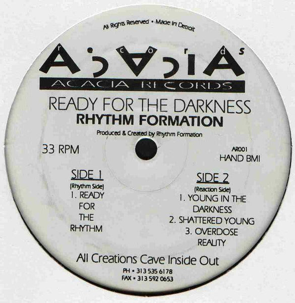 Rhythm Formation : Ready For The Darkness (12")