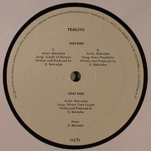 Bakradze : Where Time Forgot  (12")