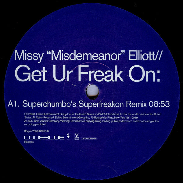 Missy "Misdemeanor" Elliott* : Get Ur Freak On (12", S/Sided, S/Edition)
