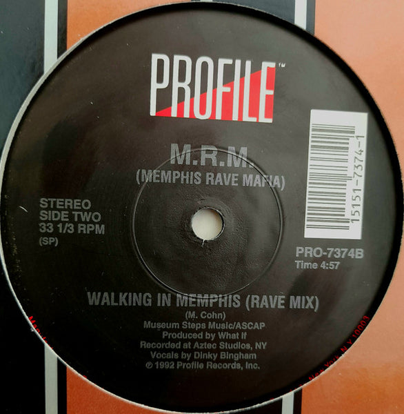 M.R.M. (Memphis Rave Mafia)* : Walking In Memphis (12")
