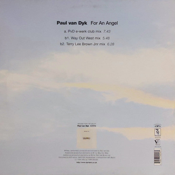 Paul van Dyk : For An Angel (12", Single)