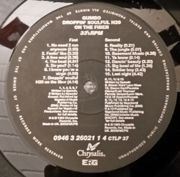 Gumbo (3) : Droppin' Soulful H2O On The Fiber (LP, Album)