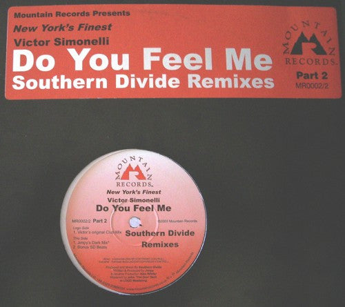 Victor Simonelli : Do You Feel Me (Southern Divide Remixes) (12")