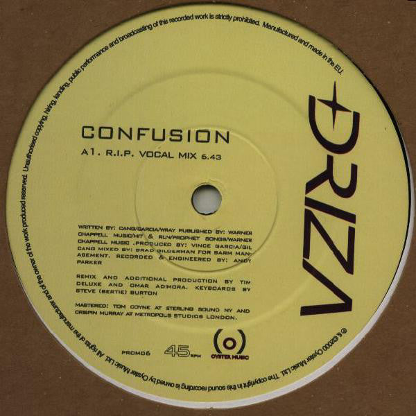 Driza : Confusion (R.I.P. Mixes) (12")