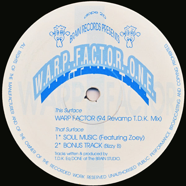 T.D.K.* & Bizzy B : Warp Factor One (12")