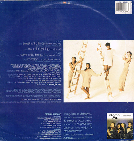 Eternal (2) : Sweet Funky Thing / Oh Baby I ... (12", Single)