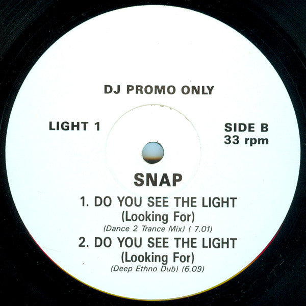 Snap* : Do You See The Light (Looking For) (12", Promo)