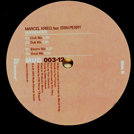 Marcel Krieg Feat. Erin Perry : Surrender (12")