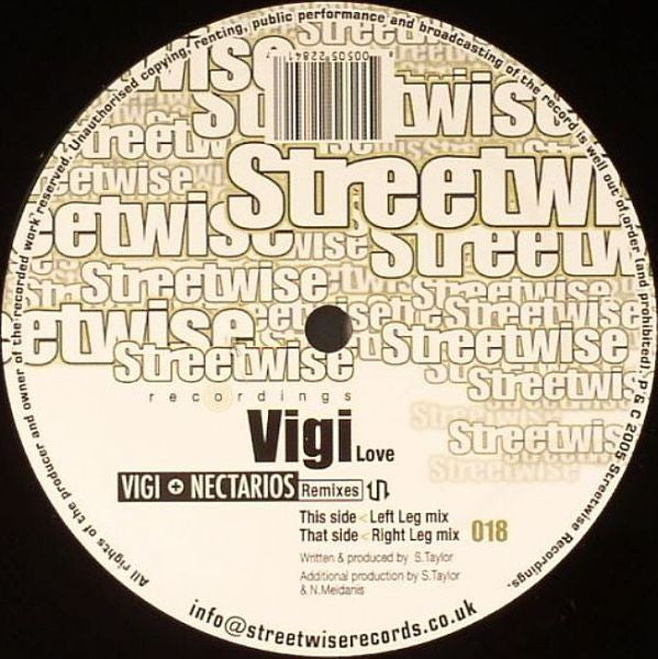 Vigi : Love (Vigi + Nectarios Remixes) (12")