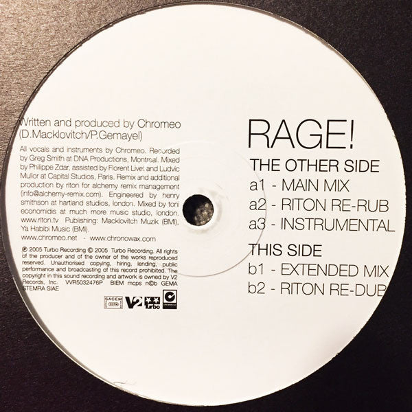Chromeo : Rage! (12")