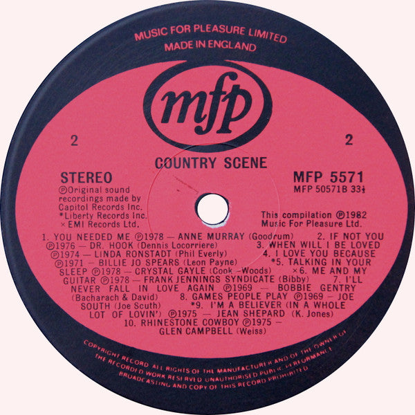 Various : Country Scene (20 Classic Tracks) (LP, Comp)
