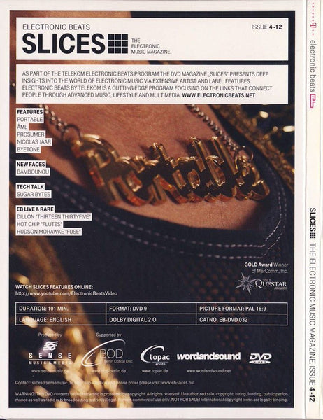 Various : Slices - The Electronic Music Magazine. Issue 4-12 (DVD-V, PAL)