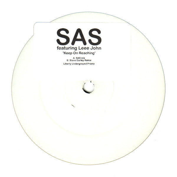 SAS (22) Featuring Leee John : Keep On Reaching (12", Promo, W/Lbl)
