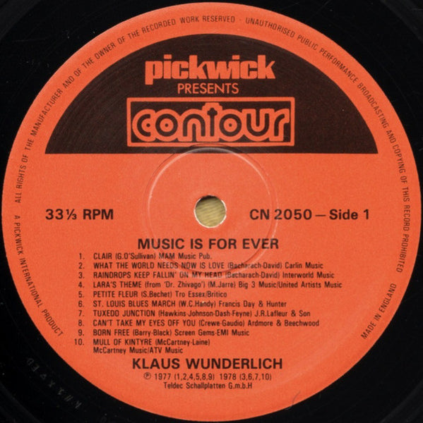 Klaus Wunderlich : Music Is Forever (LP)