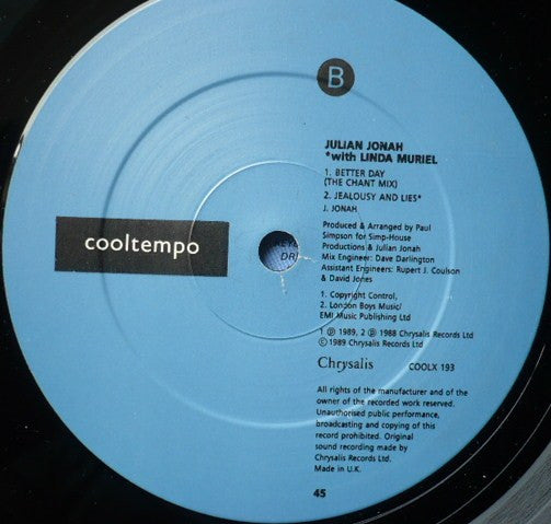 Julian Jonah & Linda Muriel : (There'll Be A) Better Day (12")