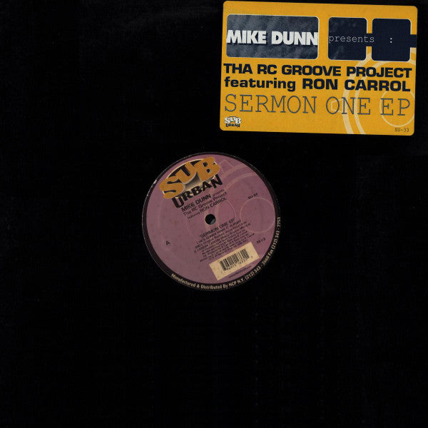Mike Dunn Presents Tha RC Groove Project* Featuring Ron Carrol* : Sermon One EP (12", EP)