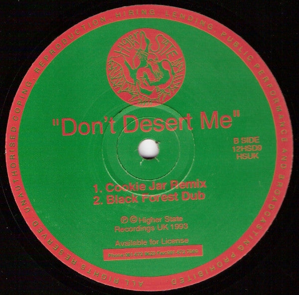 Lentil Lovecake : Don't Desert Me (12")