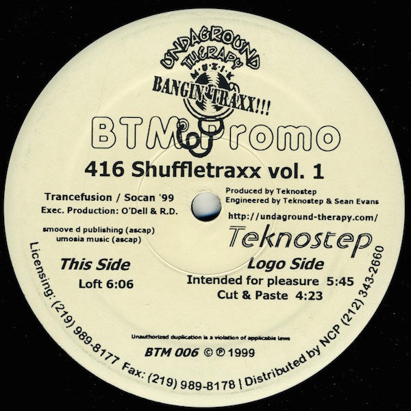 Teknostep : 416 Shuffletraxx Vol.1 (12", Promo)