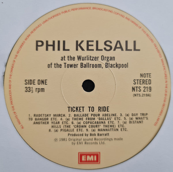 Phil Kelsall : Ticket To Ride (LP, Album)