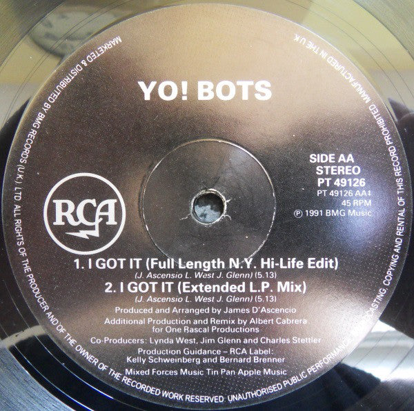 YO! BOTS* : I Got It (The Mixes) (12")