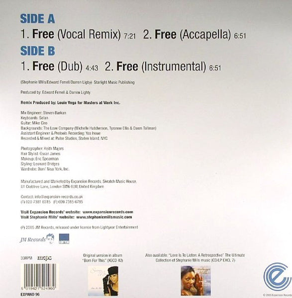 Stephanie Mills : Free (Louie Vega Remixes) (12")