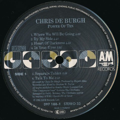 Chris de Burgh : Power Of Ten (LP, Album)