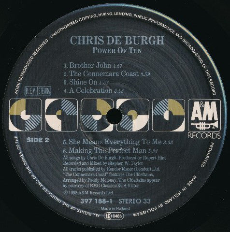 Chris de Burgh : Power Of Ten (LP, Album)