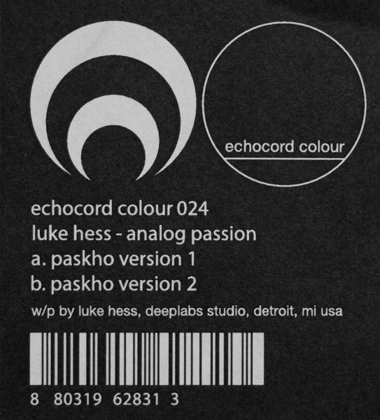 Luke Hess : Analog Passion (12", Lig)