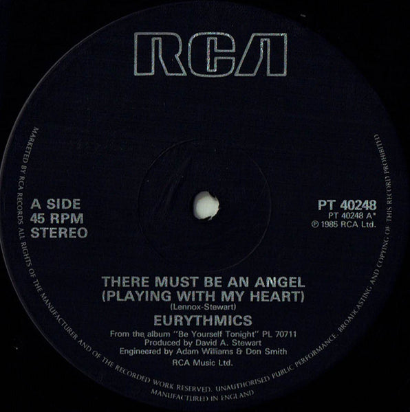Eurythmics : There Must Be An Angel (Playing With My Heart) (12", Single)