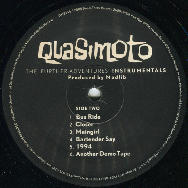 Quasimoto : Further Instrumentals (2xLP, Album, RE)