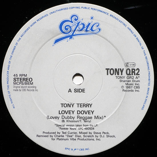 Tony Terry : Lovey Dovey (Reggae Mix) (12")