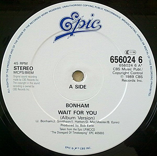 Bonham : Wait For You (12", Single)