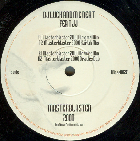 DJ Luck And MC Neat* Feat JJ (5) : Masterblaster 2000 (12", Single)