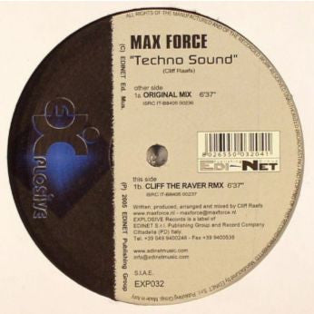 Max Force : Techno Sound (12")