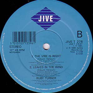 Ruby Turner : The Vibe Is Right (The PKA Remix) (12")