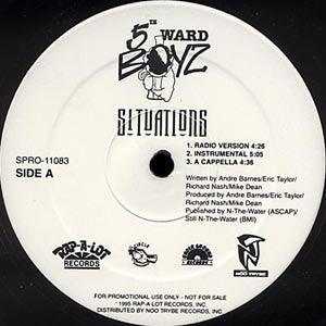 5th Ward Boyz : Situations / Swing Wide (12", Promo)