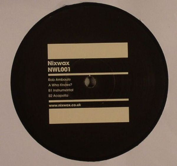 Rob Amboule : Who Knows? (12")